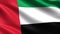 United Arab Emirates flag, with waving fabric texture