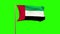 United Arab Emirates flag waving in the wind