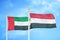United Arab Emirates and Yemen two flags