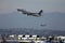 United Express airplane approaching Los Angeles Airport, LAX