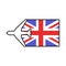 United Kingdom color line icon. Flag of United Kingdom UK . A sovereign country located off the north western coast. Popular