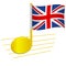 United Kingdom flag and musical note