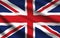 United Kingdom flag, realistic waving Union Jack