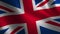 United Kingdom flag waving 3d. Abstract background. Loop animation.