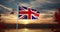 United Kingdom Flag Waving Shows British Or United Kingdom National Banner - 30fps 4k Slow Motion Video