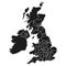 United Kingdom, Great Britain map with administrative division isolated â€“ vector