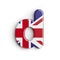 United kingdom letter D - Lowercase 3d british font - United Kingdom, London or brexit concept