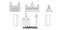 United Kingdom, Liverpool line travel skyline set. United Kingdom, Liverpool outline city vector illustration, symbol