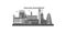 United Kingdom, Manchester city skyline isolated vector illustration, icons