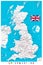 United Kingdom Map and Flat Map Pointers