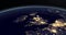 United Kingdom at night in earth planet