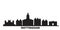 United Kingdom, Nottingham city skyline isolated vector illustration. United Kingdom, Nottingham travel black cityscape