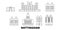 United Kingdom, Nottingham line travel skyline set. United Kingdom, Nottingham outline city vector illustration, symbol