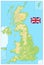 United Kingdom Physical Map