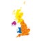 United Kingdom - political map of administrative divisions