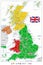United Kingdom Political Map and flat map pointers