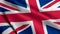 United Kingdom Satin Flag. Waving Fabric Texture of the Flag of United Kingdom, Real Texture Flag. Realistic Flag