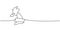 United Kingdom silhouette one line continuous drawing. United Kingdom country silhouette continuous one line