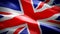 United Kingdom or UK flag closeup waving animation