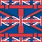 United Kingdom Union Jack horizontal seamless pattern