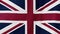 United Kingdom Waving Realistic Flag Animation. Close Up Seamless Loop