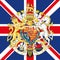 United Kingdom, year 2020, Carl prince of wales official coat of arms with british flag