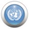 United Nation Flag Aqua Button