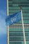 United Nations Flag in front of UN Headquarter in