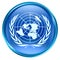 United Nations Flag Icon.