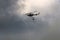 A United Nations helicopter extinguishes a fire on the Israel-Lebanon border