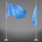 United Nations Organization flag on flagpole