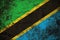 United Republic of Tanzania flag on stone background