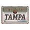 United Sates Tampa, Florida, USA, United States of America colors, vintage, grunge texture rusty sign