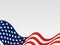 United State Of America Wavy Flag Background