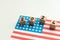 United States 2024 presidential election on wooden cubes