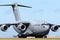 United States Air Force USAF Boeing C-17A Globemaster III military transport aircraft 05-5153 from the 535th Airlift Squadron