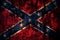 United States of America, America, US, USA, American, Confederate Navy Jack flag on grunge metal background texture with scratches