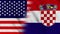 United States of America and Croatia flag video
