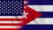 United States of America and Cuba flag video