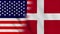 United States of America and Denmark flag video