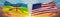 United States of America flag and Amazigh flag
