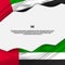 United States of America flag design. Waving USA flag made of satin or silk fabric.United Arab Emirates flag design. Waving UAE fl