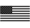 United States of America flag. Structure of the flag in realistic authentic dimensions and black, dark gray and white colors.