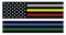 United states of America flag with thin colored lines