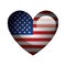 United states of america heart emblem