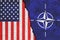 United States of America and NATO flags together