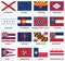 United States of America States Flags