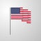United States of America waving Flag creative background