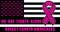 United States awareness concept. No one fights alone Breast Cancer awareness month concept with American flag and pink ribbon