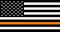 United States awareness concept. No one fights alone Childhood Cancer awareness month concept with American flag and orange thin